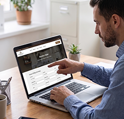 Dealer signing up for Jarlin Cabinets wholesale program online